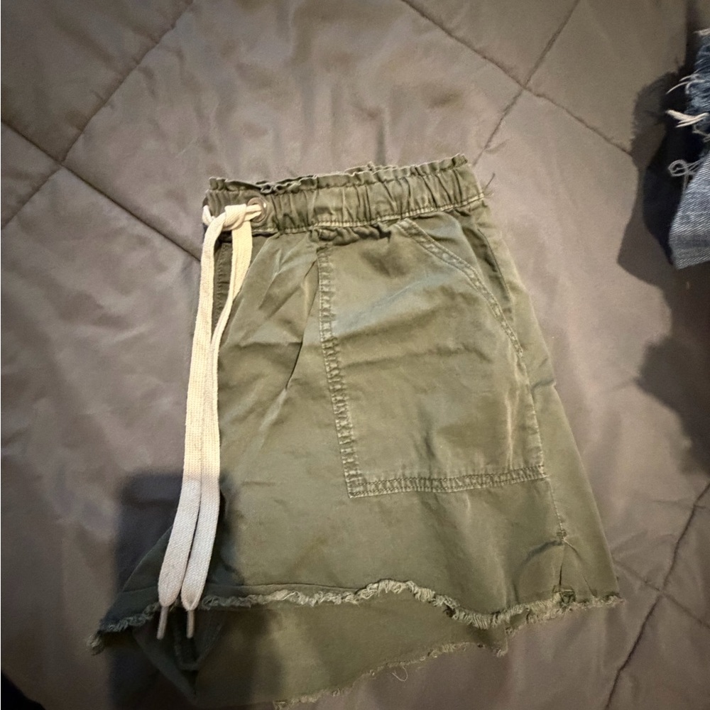 No Boundaries Olive Green Mini Skirt